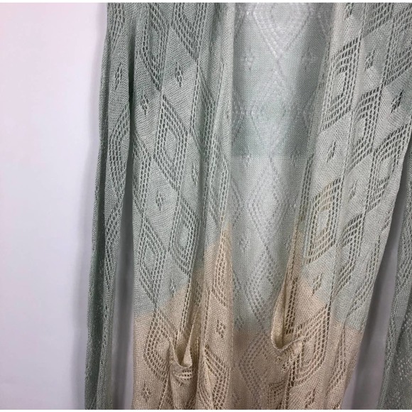 Anthropologie Mint and Cream Ombre Cardigan - Picture 2 of 5
